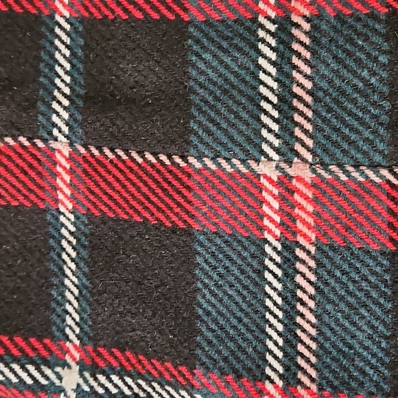 GB Y2K Black Red Green Plaid Mini Skirt Sz XL Womens - Picture 5 of 7